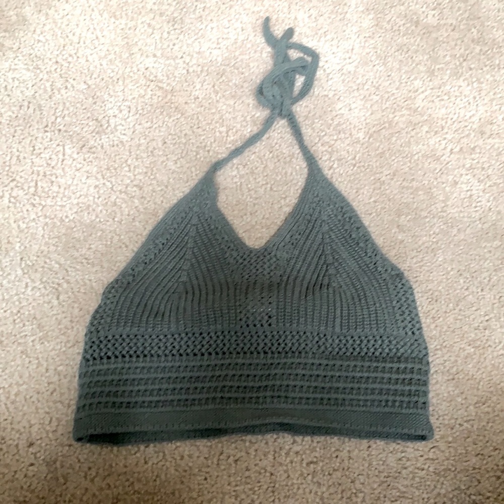 Aerie crocheted halter top